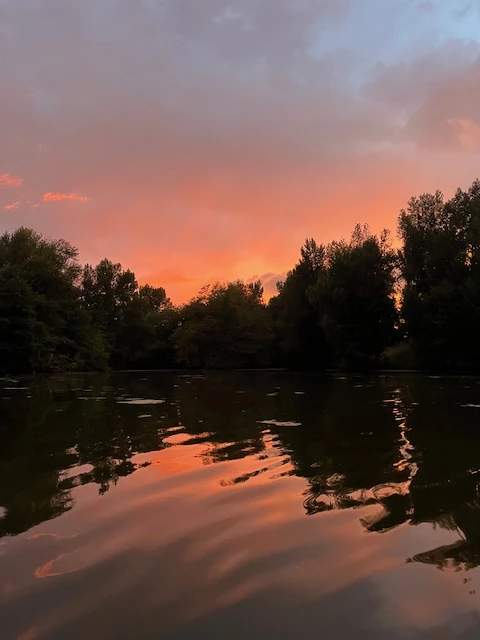 Coucher de soleil Couchet de Soleil étang des Beaumes